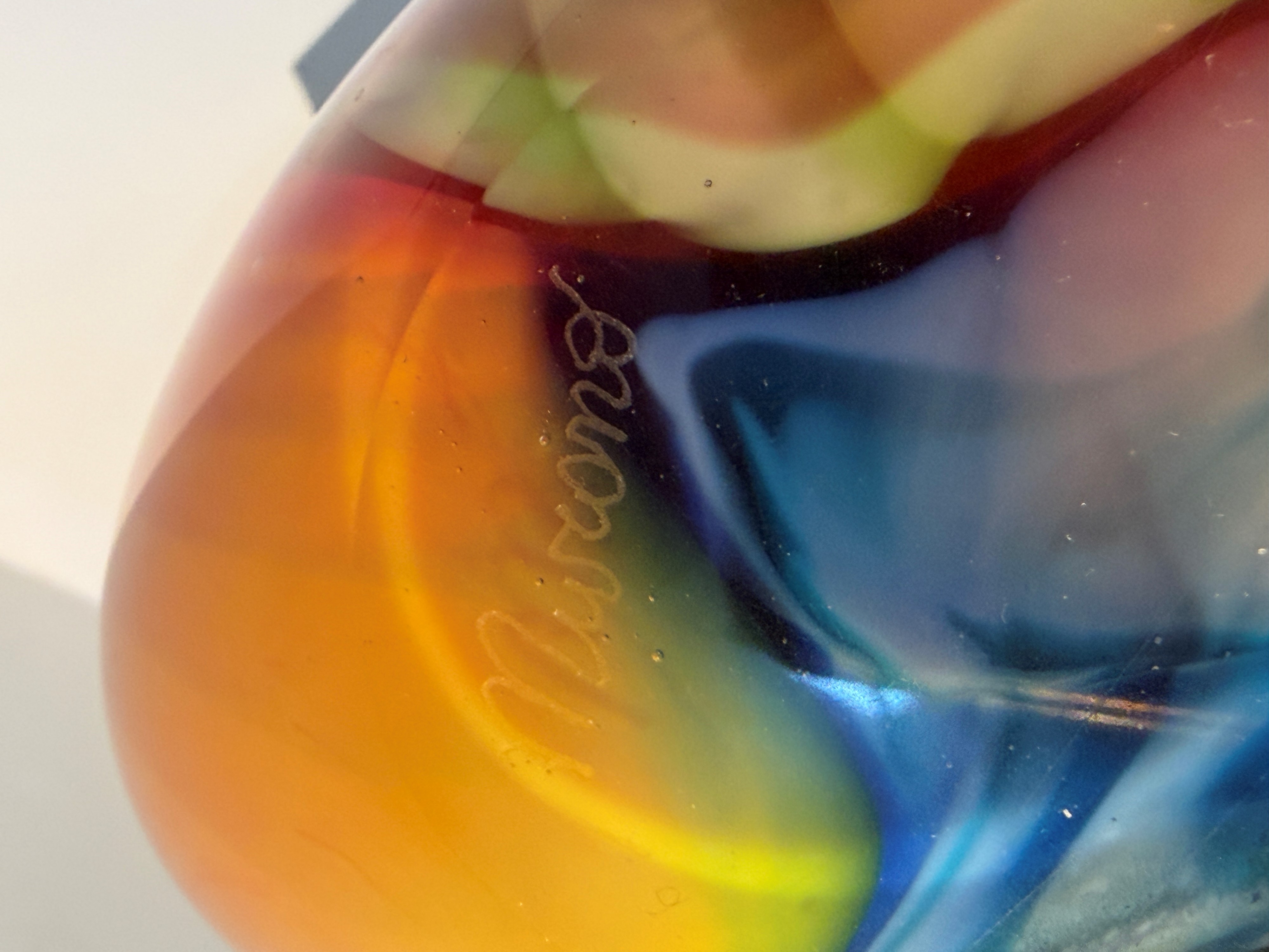 Murano Glass - Vaso decorativo in vetro artistico firmato