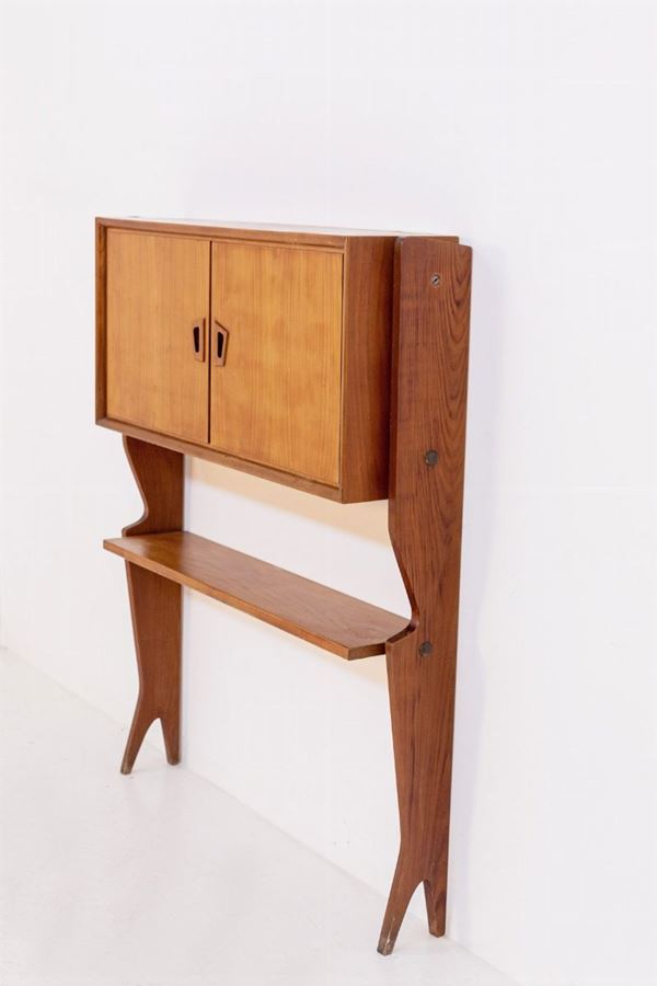 Augusto Romano - Vintage Italian Wall Bar Cabinet (Attr.)