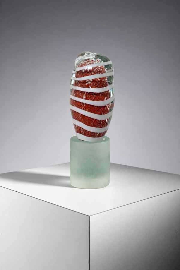 Alfredo Barbini - Glass sculpture, signed attr,