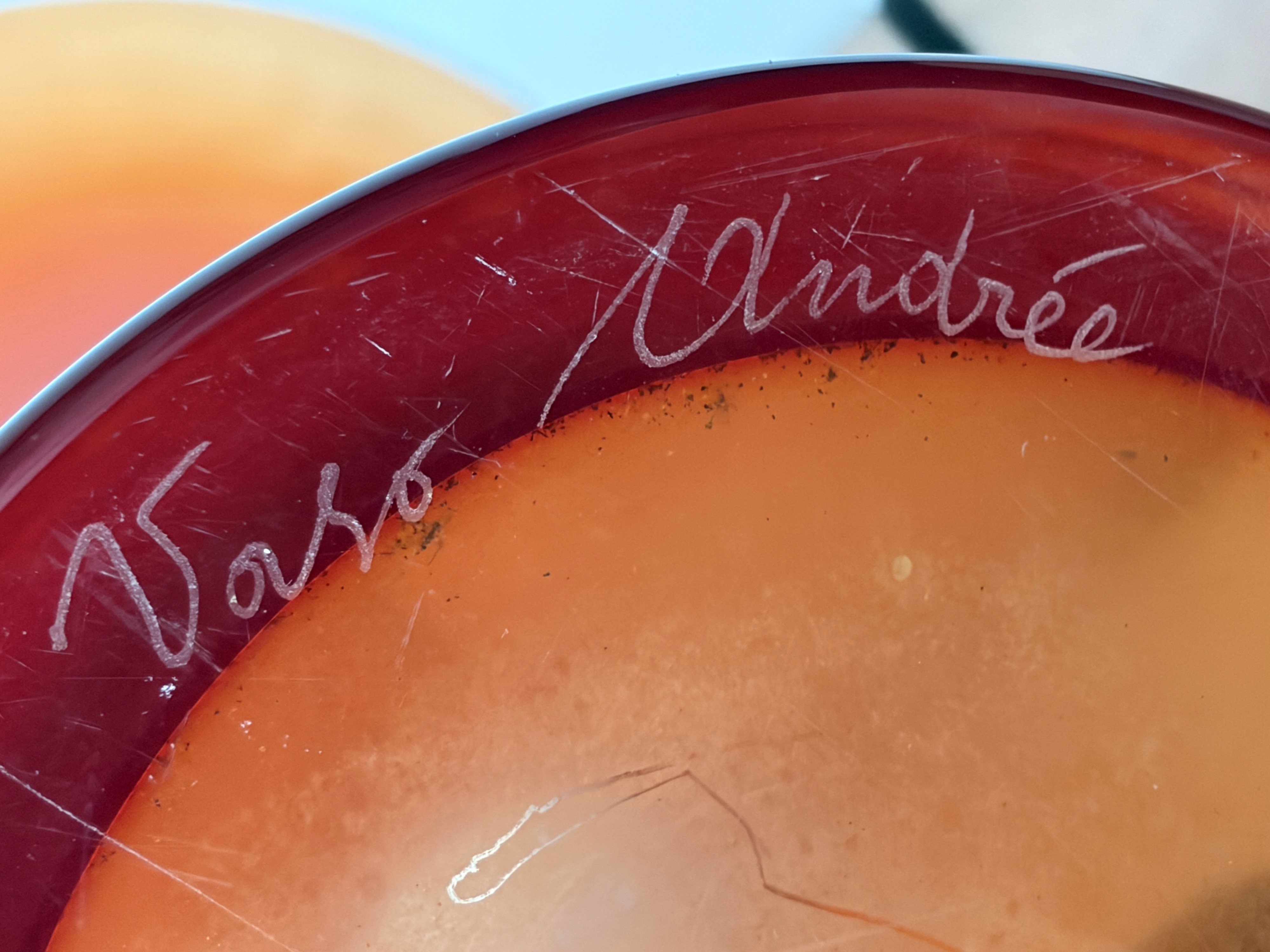 Andree Blanchaert - Vaso in vetro di Murano firmato e numerato