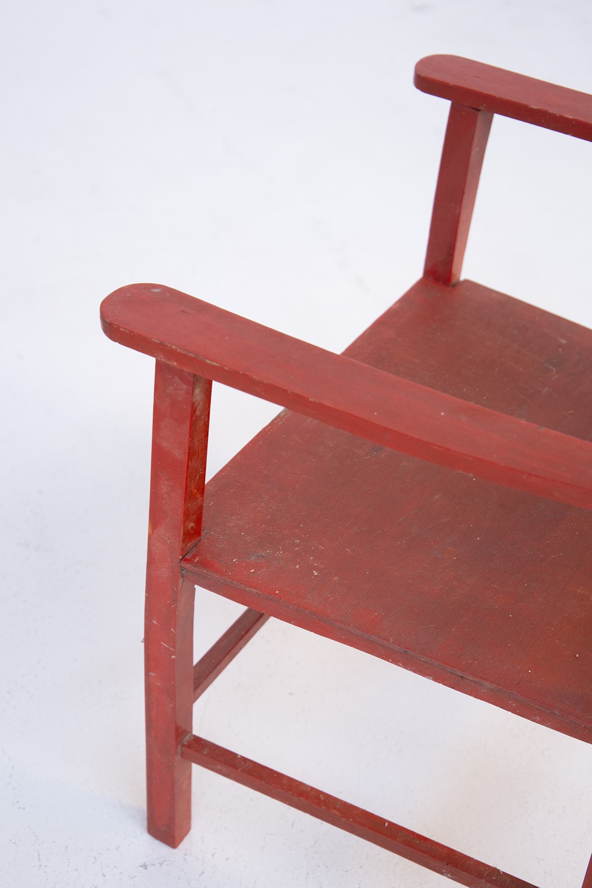 Set di Sedie Vintage in Legno Rosso
