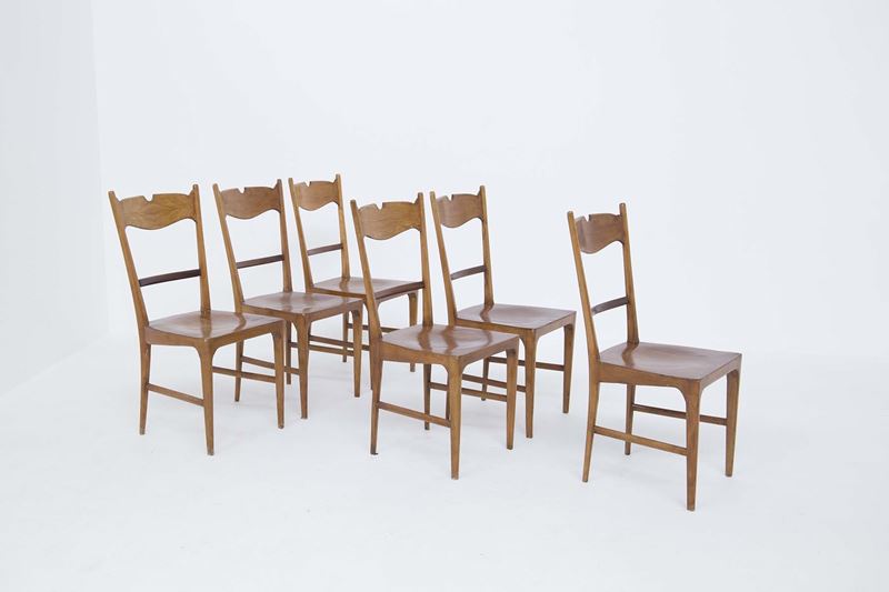 Set di Sei Sedie Vintage Ico Parisi Attr)