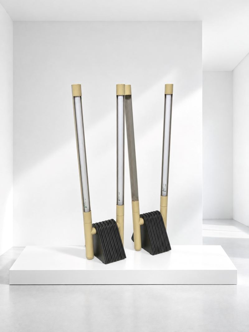 Rodolfo Bonetto - Coppia di lampade Luci «Sistema Flu» in plastica (1981 circa)