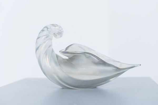 Ercole Barovier - Cornucopia in vetro di Murano iridato