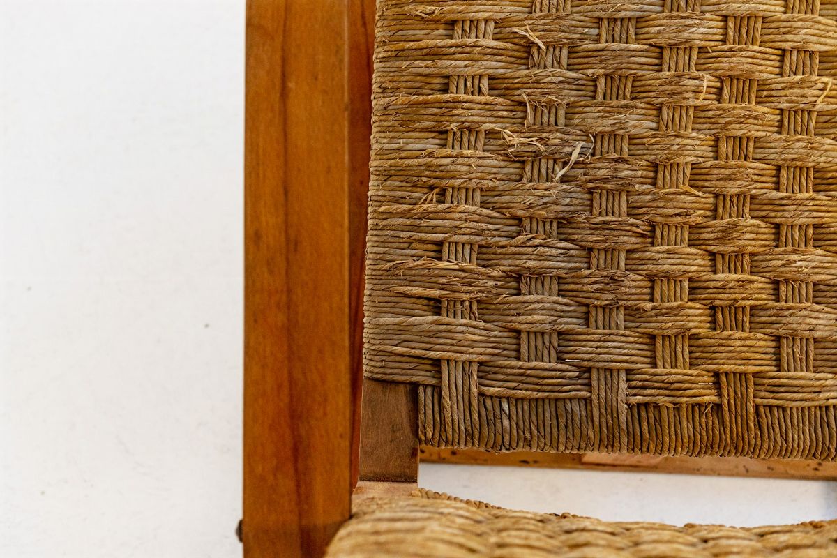 Poltrona Vintage in Legno e Vimini (attr.)