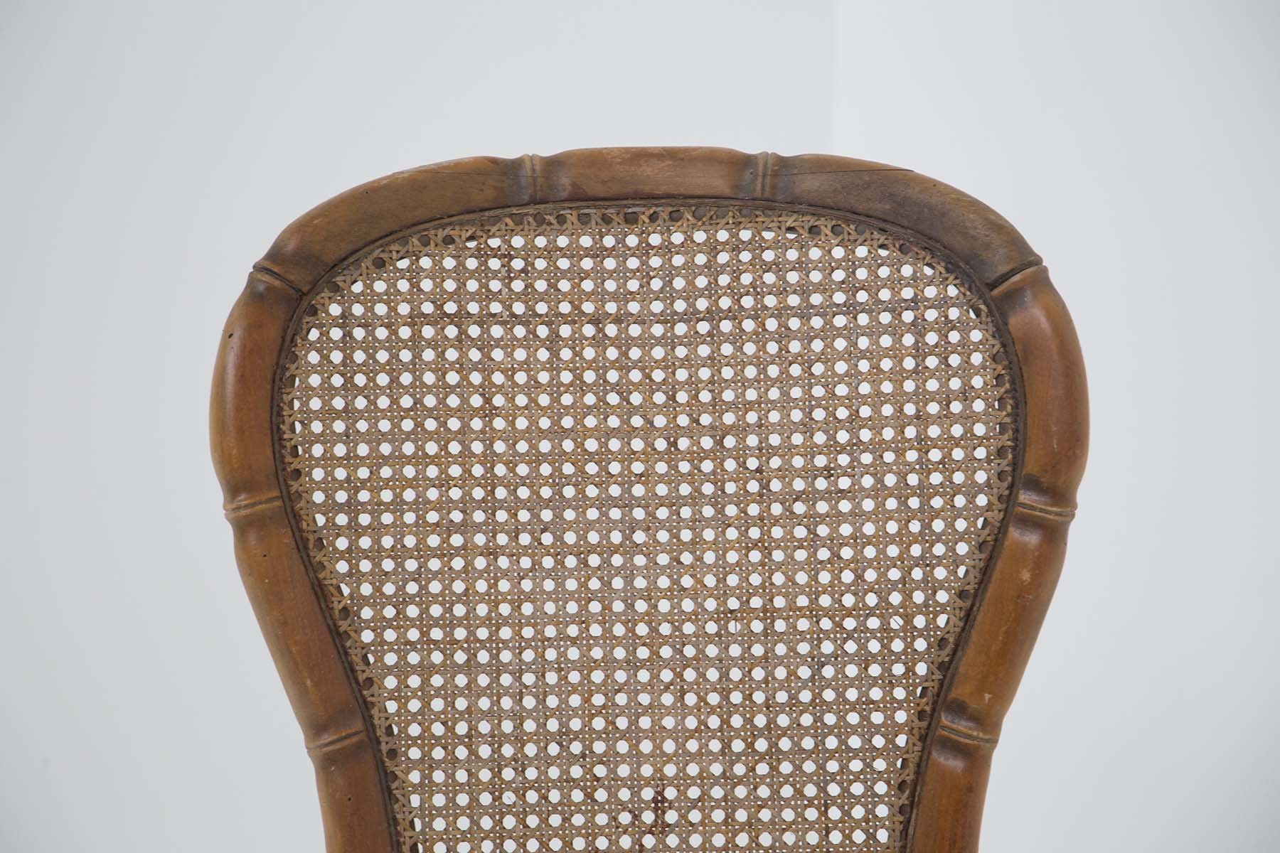 Set di sedie in Simil Bambù e Rattan di Giorgetti