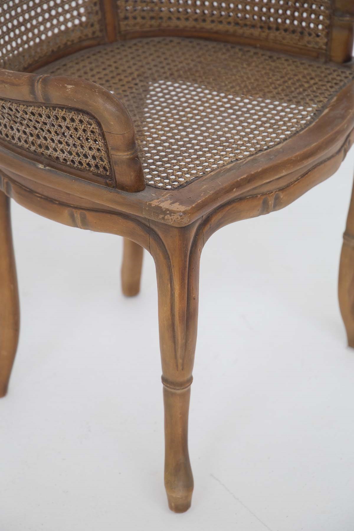 Set di sedie in Simil Bambù e Rattan di Giorgetti