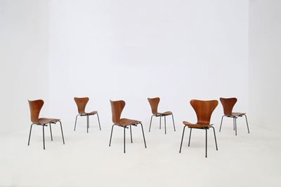 Set Sei Sedie Mod. Butterfly di Arne Jacobsen