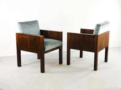 Coppia di Poltrone Franco Albini in Legno (attr.)
