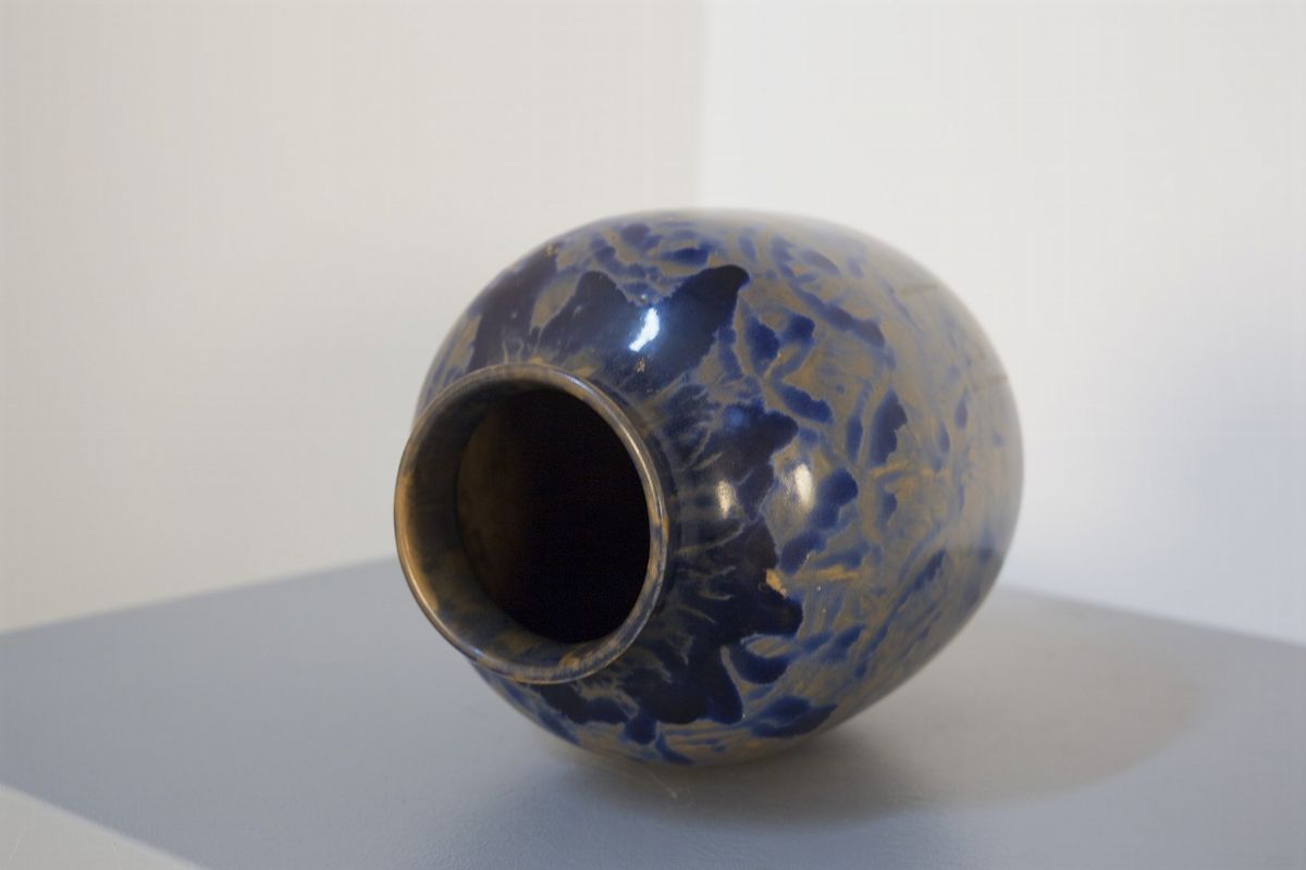 Vaso in Ceramica Blu Vintage
