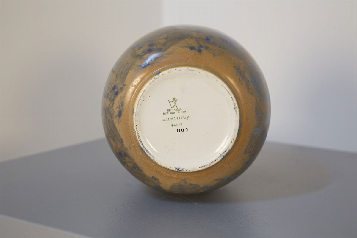 Vaso in Ceramica Blu Vintage