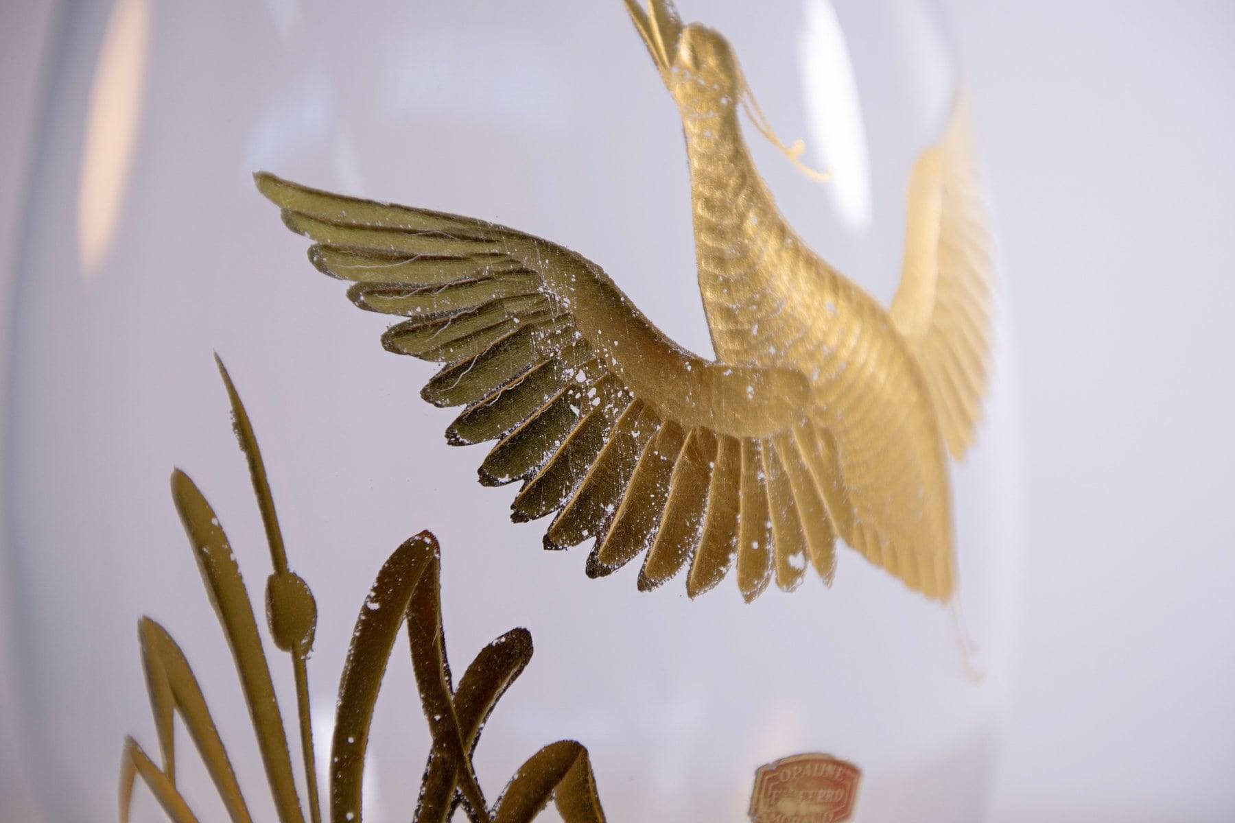 Manifattura Italiana - Vaso in vetro di Murano con inserti in oro