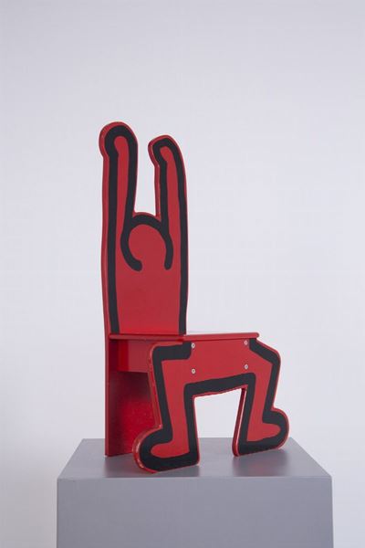 Sedia Rossa per Bambini di Keith Haring per Vilac
