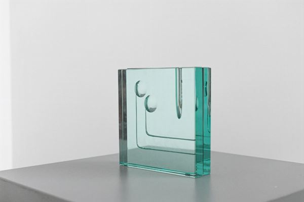 Gigi Radice - Vaso scultoreo in cristallo d'epoca