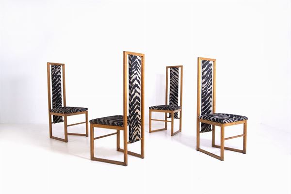 Pierre Balmain - Set of four French chairs Pierre Balmain (Attr)
