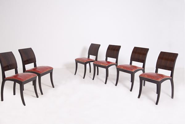 Manifattura francese - Set di sedie Art Deco
