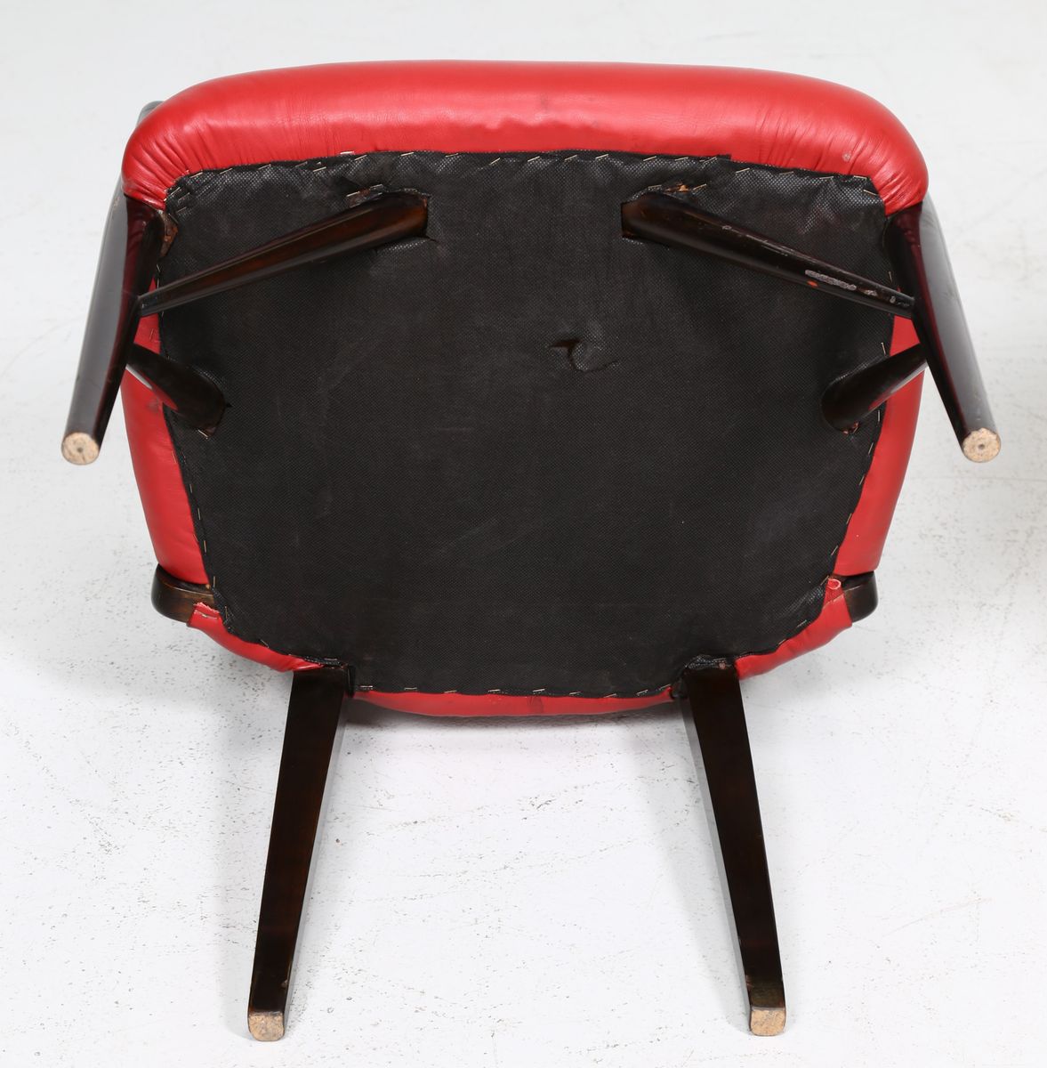 Set di Quattro Sedie in Legno Laccato Nero
