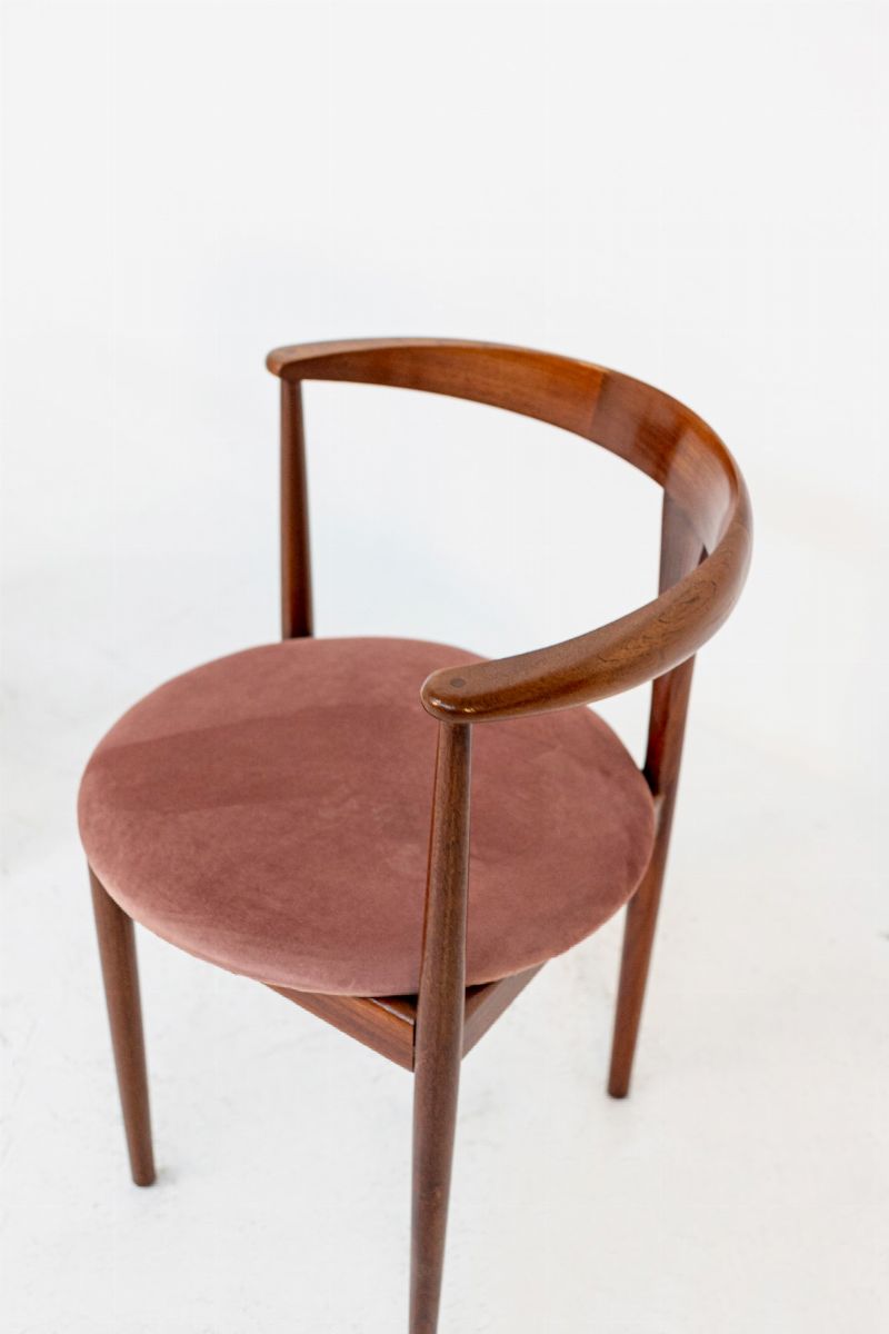 Sedie in Legno per Søborg Møbelfabrik, Etichetta Originale