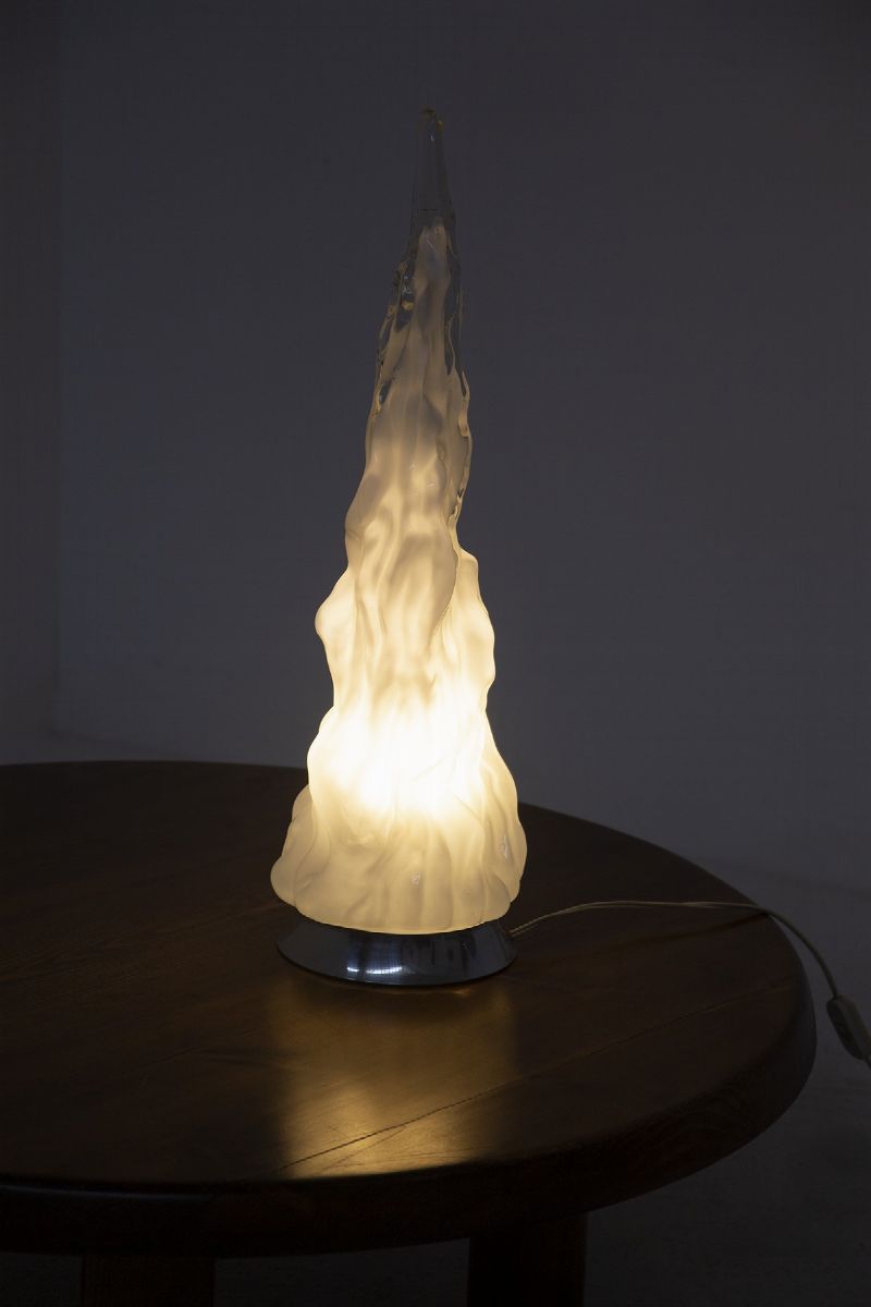 Lampada da Tavolo Iceberg per Vistosi in Vetro Murano