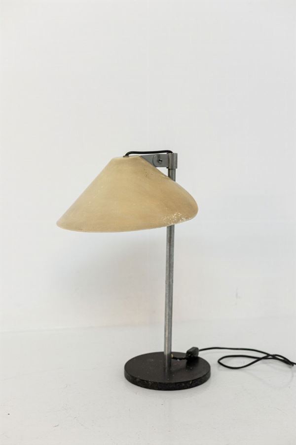 Luigi Caccia Dominioni - Table Lamp in Aluminium Iron and Steel (Attr.)