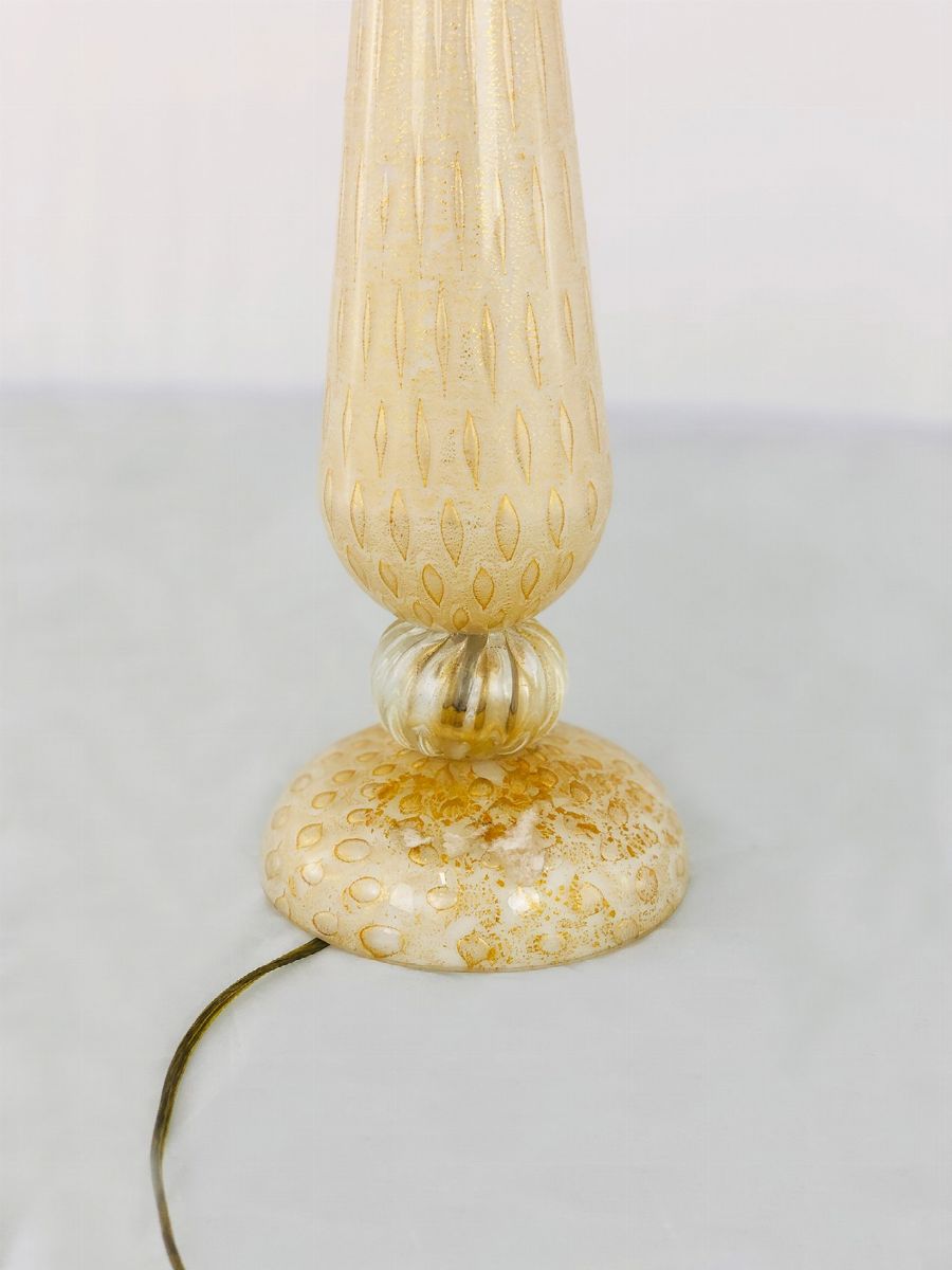 Coppia di Lampade da Tavolo in Vetro di Murano