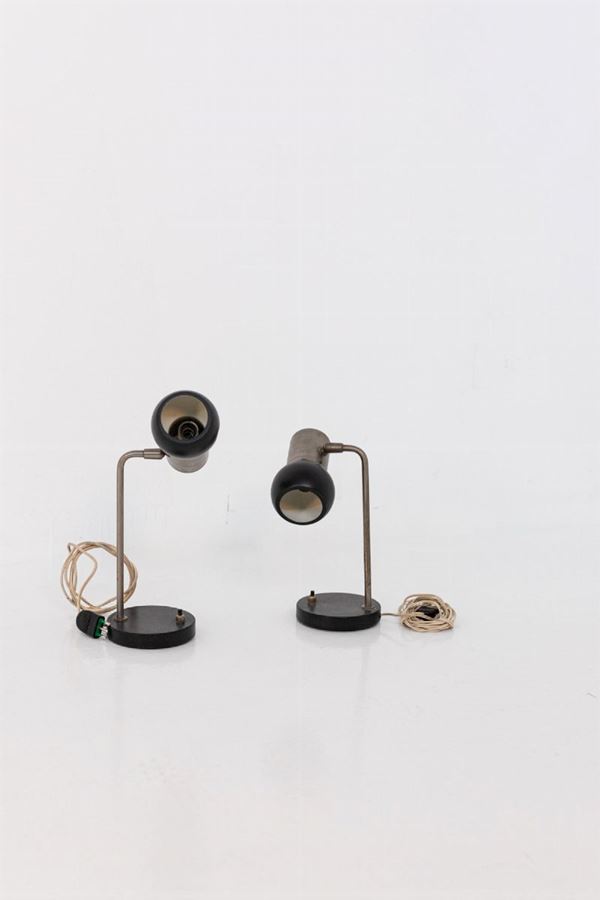Coppia di lampade da tavolo italiane di FAAI Arredo Cremona Manufacture