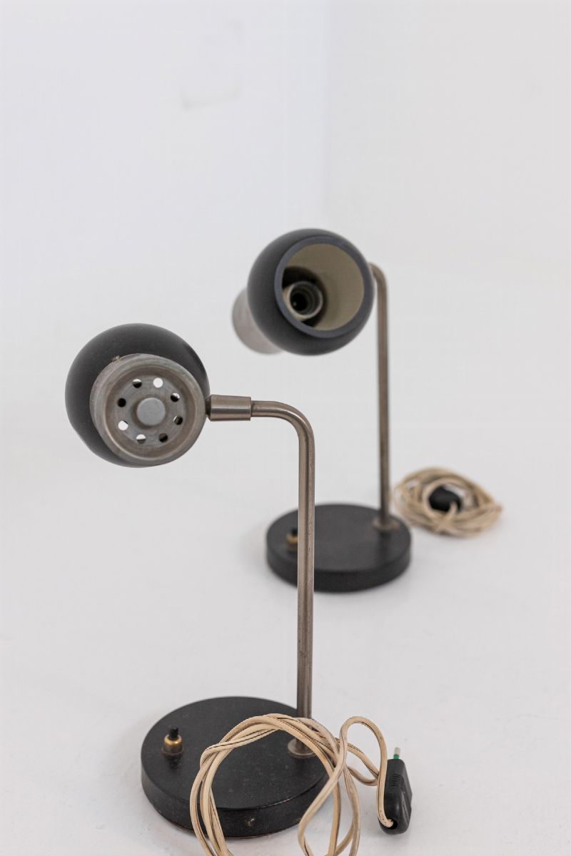 Coppia di Lampade da Tavolo Italiane di Faai Arredo Cremona Manufacture