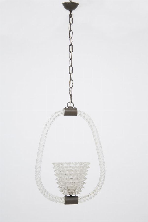 Ercole Barovier - Vintage Pendant in Murano Glass by Barovier & Toso