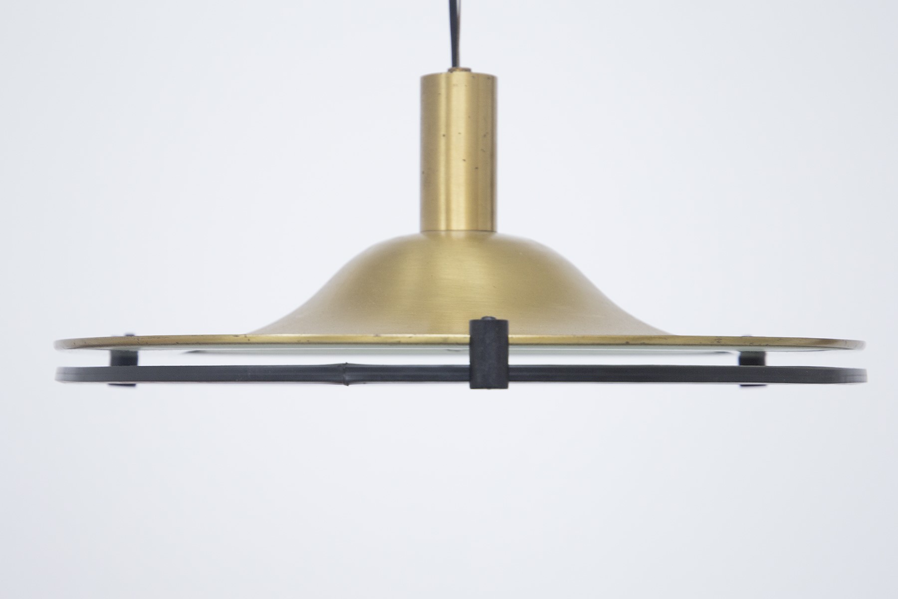 Lampadario in ottone e alluminio di Lamperti