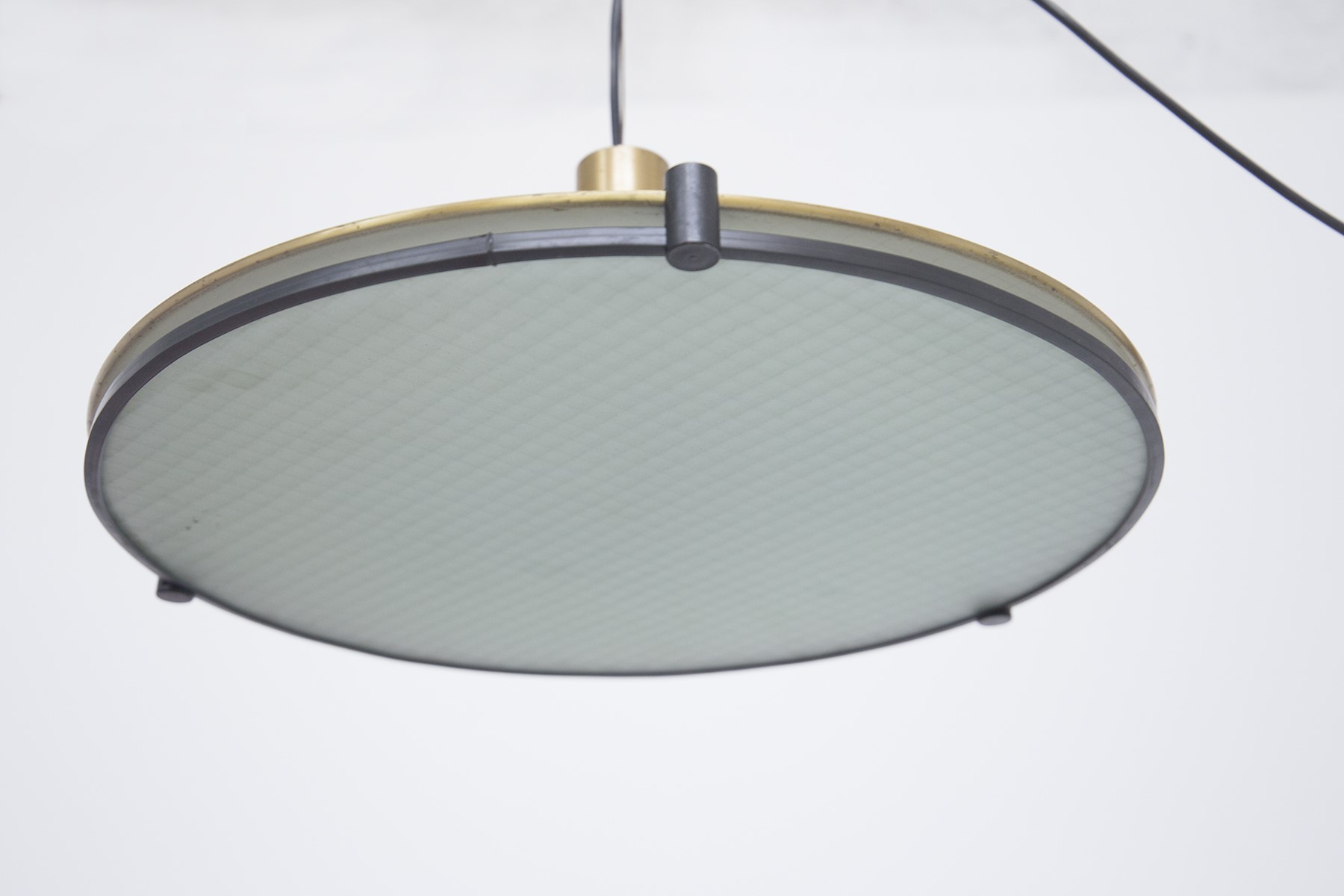 Lampadario in ottone e alluminio di Lamperti