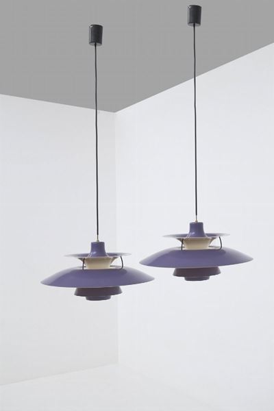 Coppia di Lampadari Ph5 di Louis Poulsen
