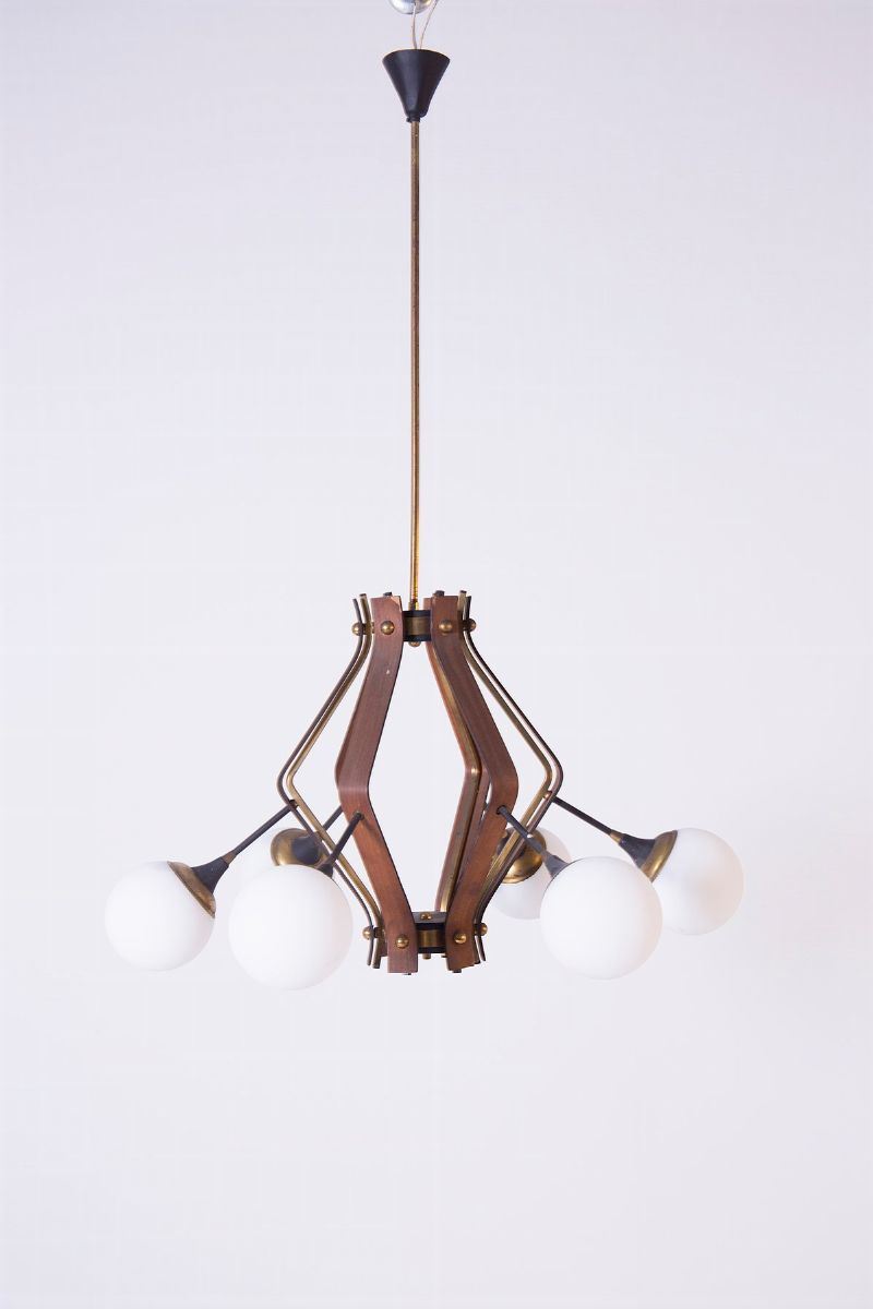 Lampadario Italiano da Soffitto By Stilnovo (attr.)