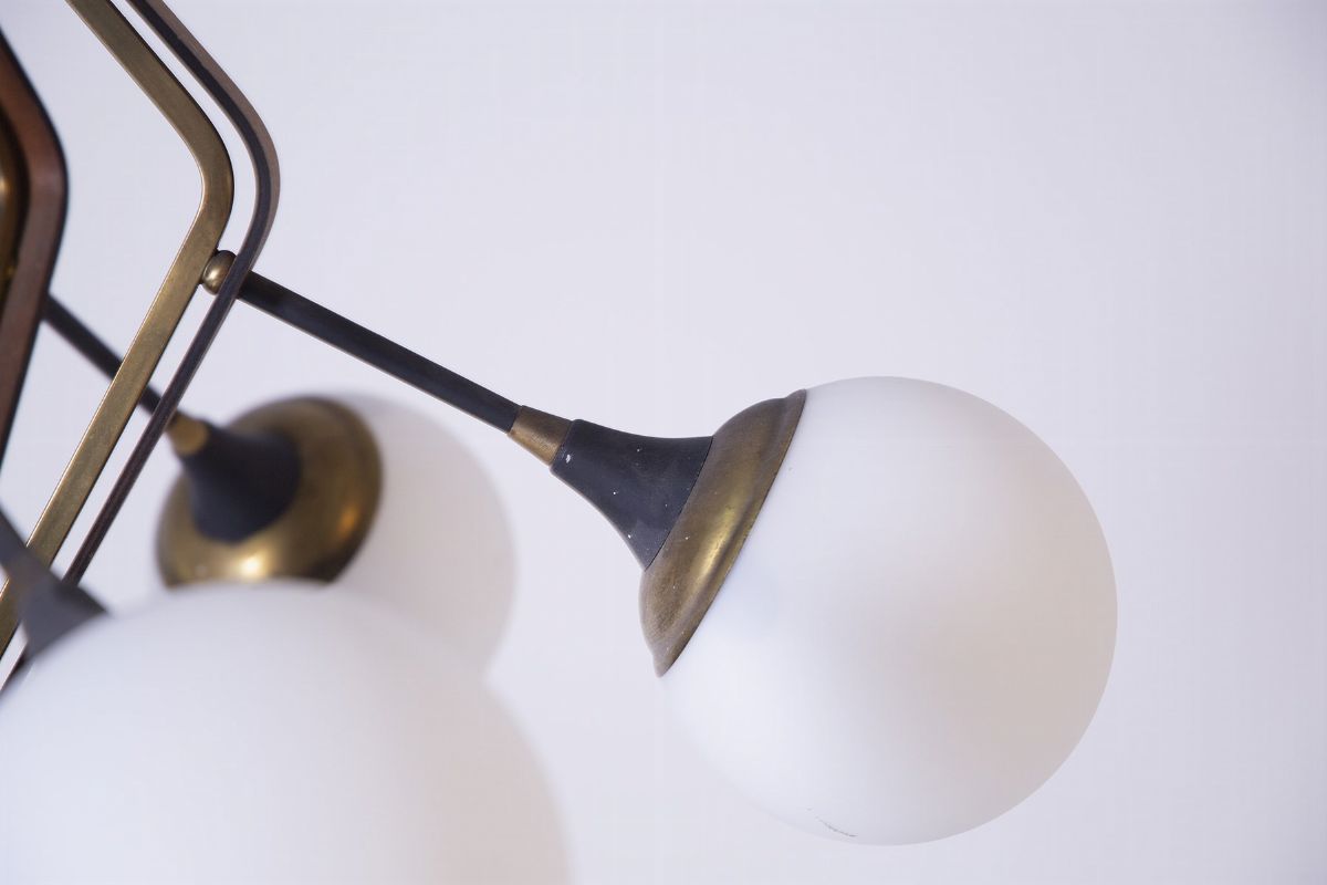 Lampadario Italiano da Soffitto By Stilnovo (attr.)