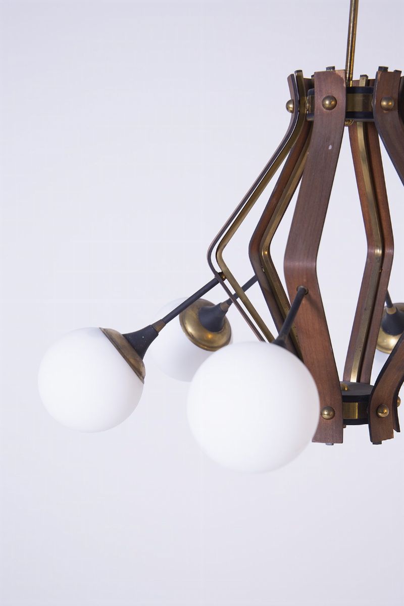 Lampadario Italiano da Soffitto By Stilnovo (attr.)