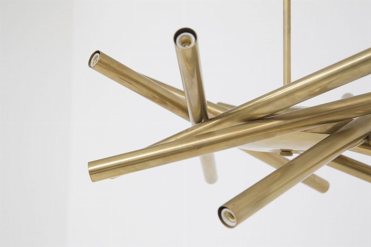 Lampadario Italiano in Stile Metà Secolo