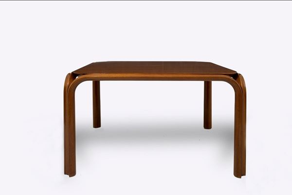 Angelo Mangiarotti - ANGELO MANGIAROTTI (Attr.) Walnut table, 1960s