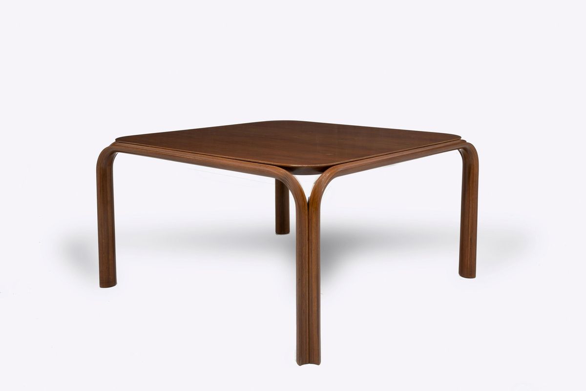 ANGELO MANGIAROTTI (Attr.) Walnut table, 1960s