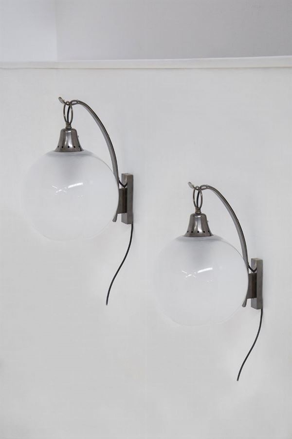 Luigi Caccia Dominioni - Pair of Boccia Wall Lamps
