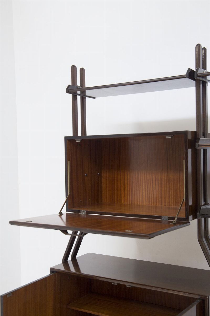 Elegante Libreria in Noce Vintage