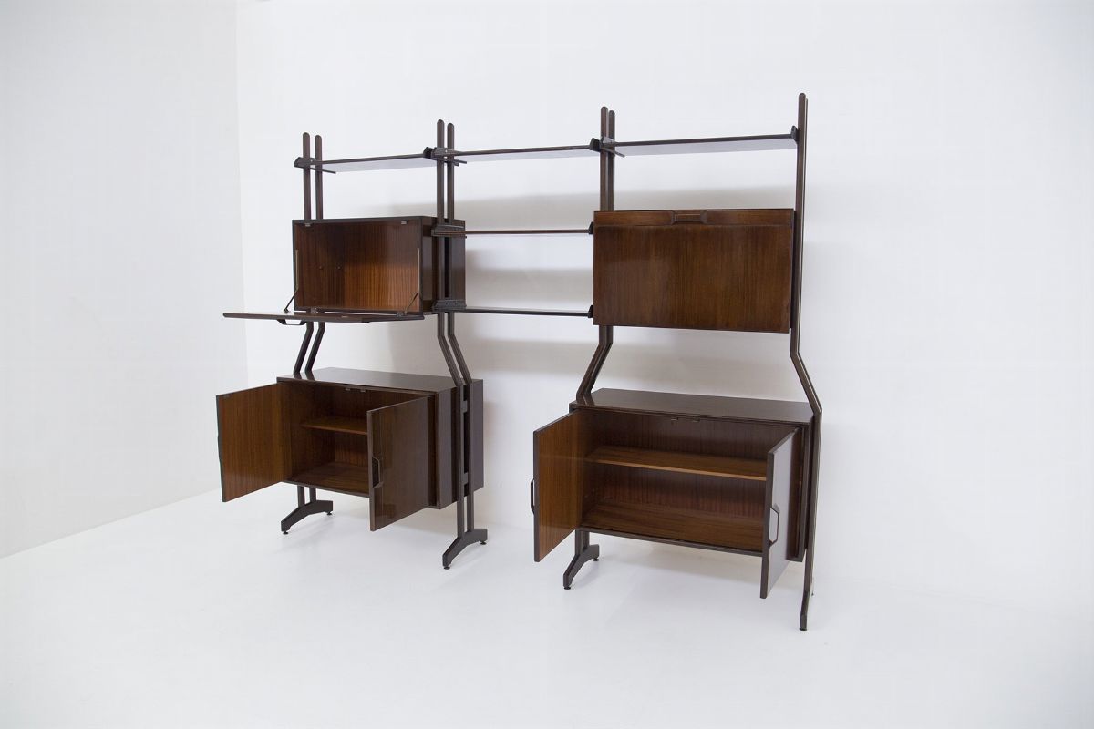 Elegante Libreria in Noce Vintage