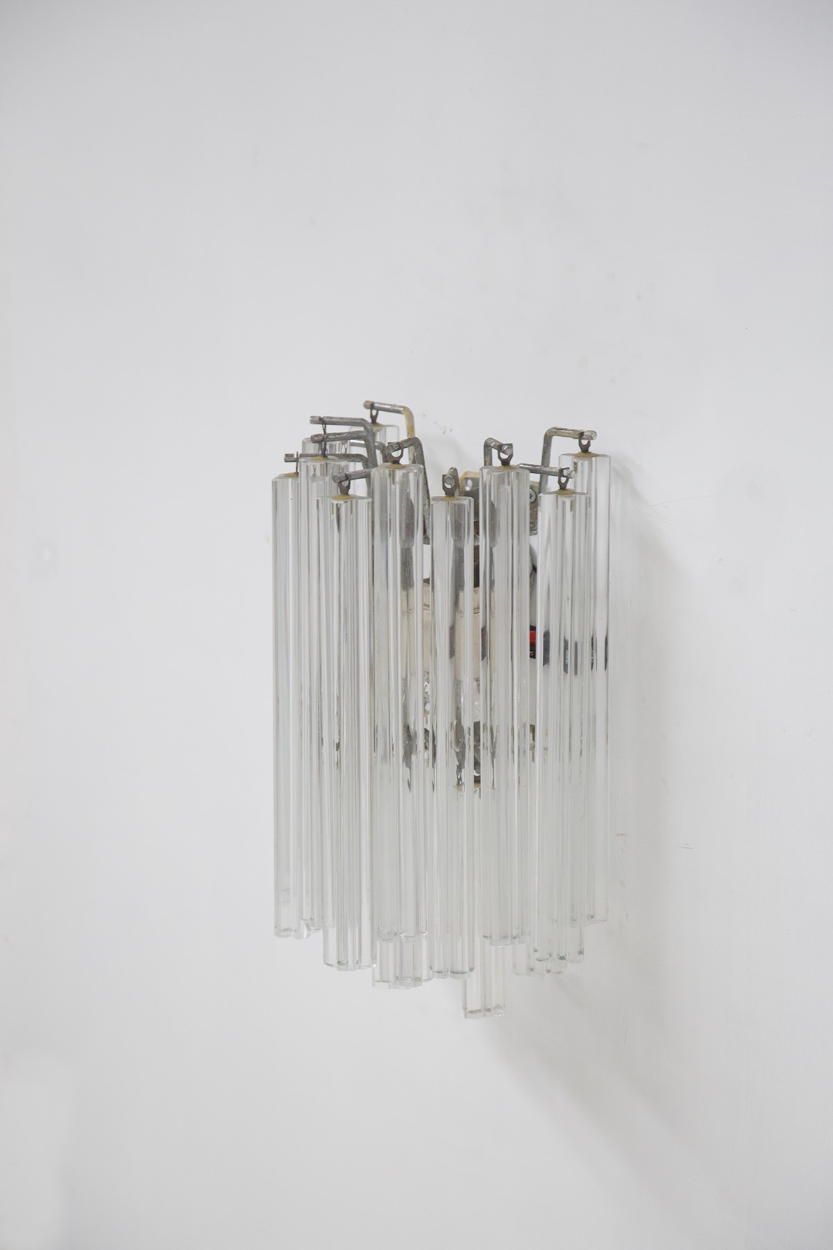 Coppia di applique di Venini in ferro e vetro