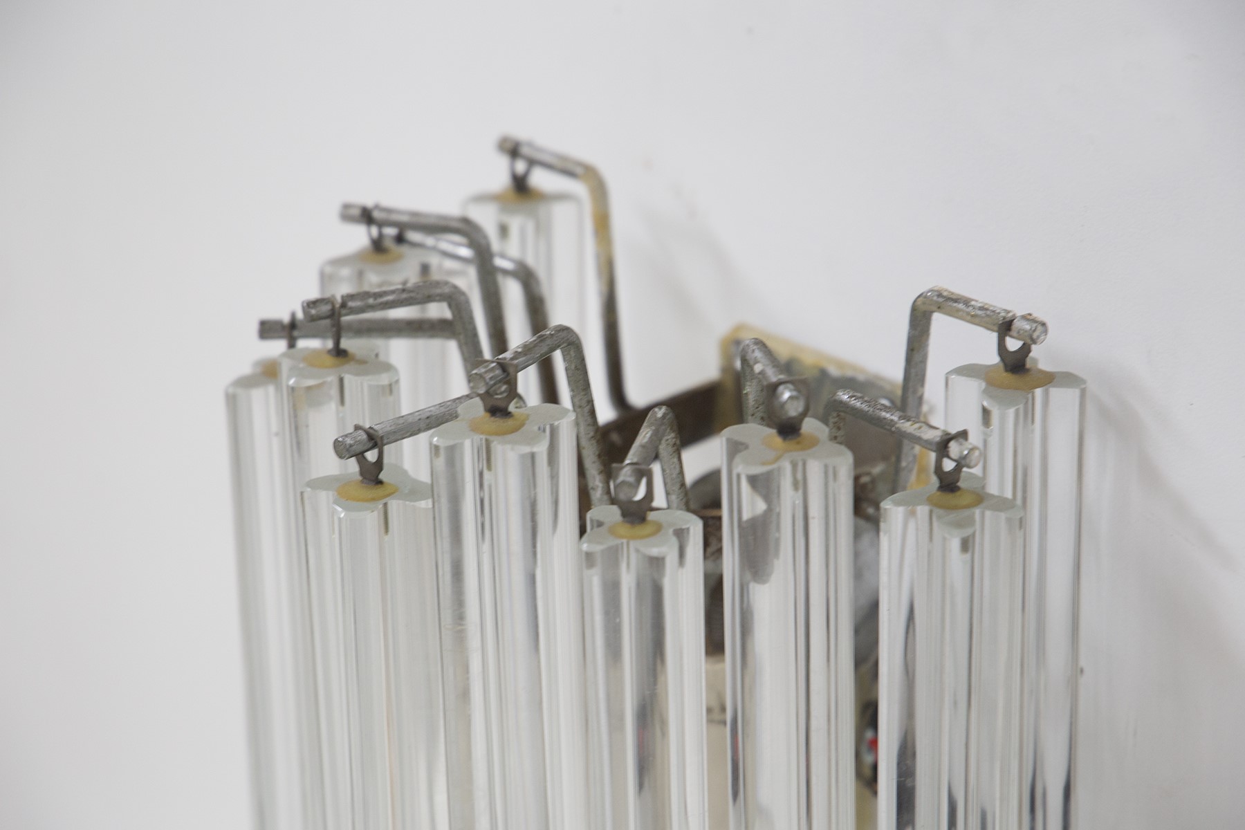 Coppia di applique di Venini in ferro e vetro