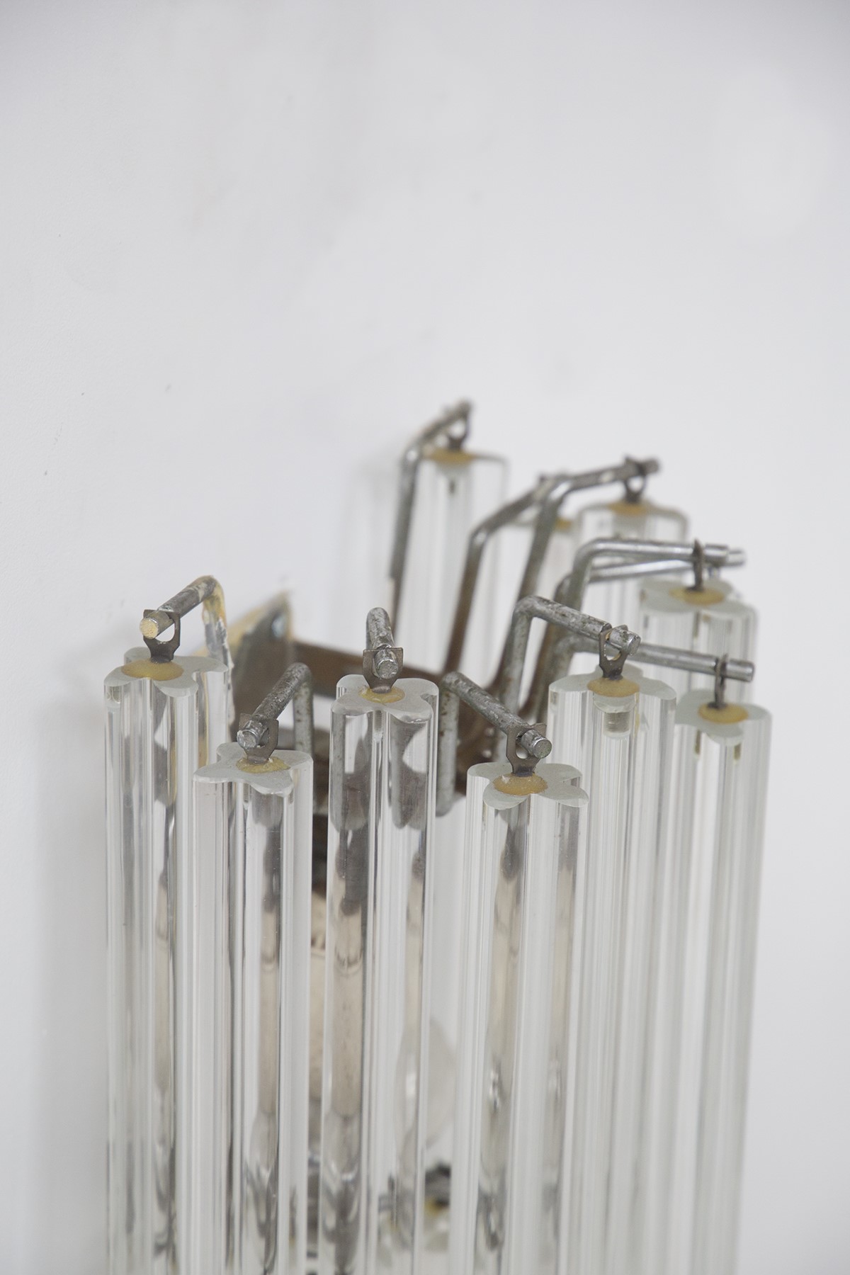 Coppia di applique di Venini in ferro e vetro