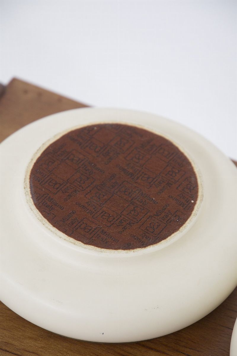 Coppia di Posacenere Vintage in Ottone e Metallo Laccato