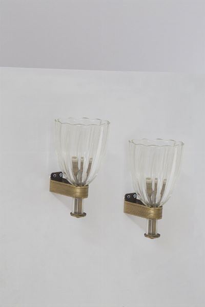 Coppia di Applique di Barovier And Toso
