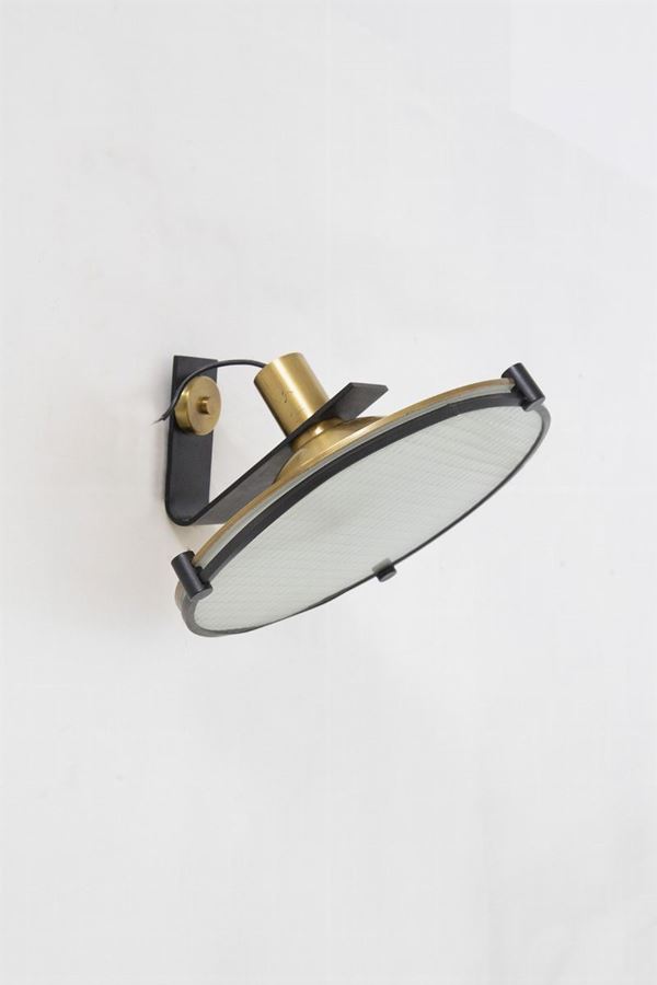 Italian brass wall sconce by Lamperti