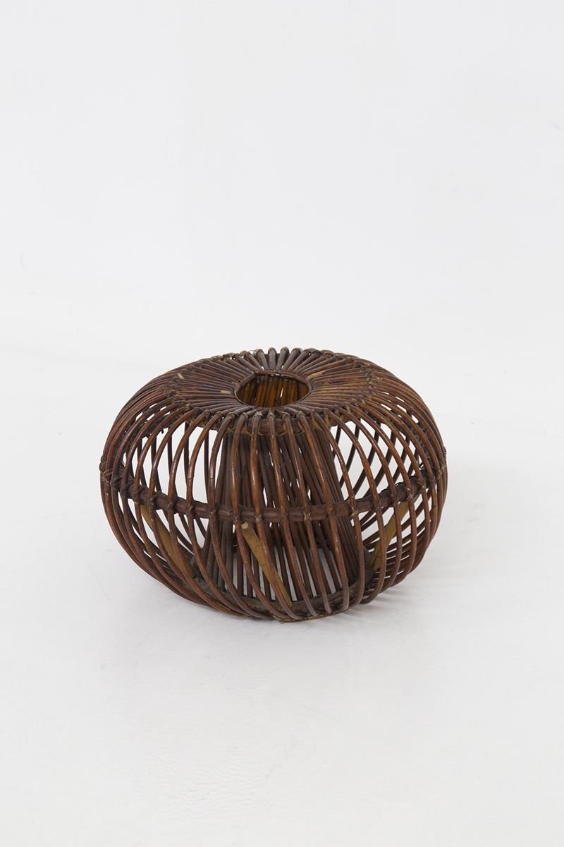 Pouf italiano in vimini