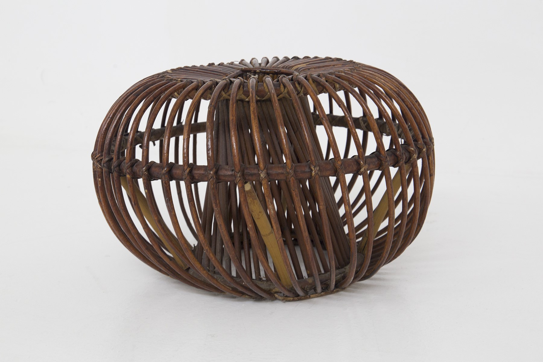 Pouf italiano in vimini
