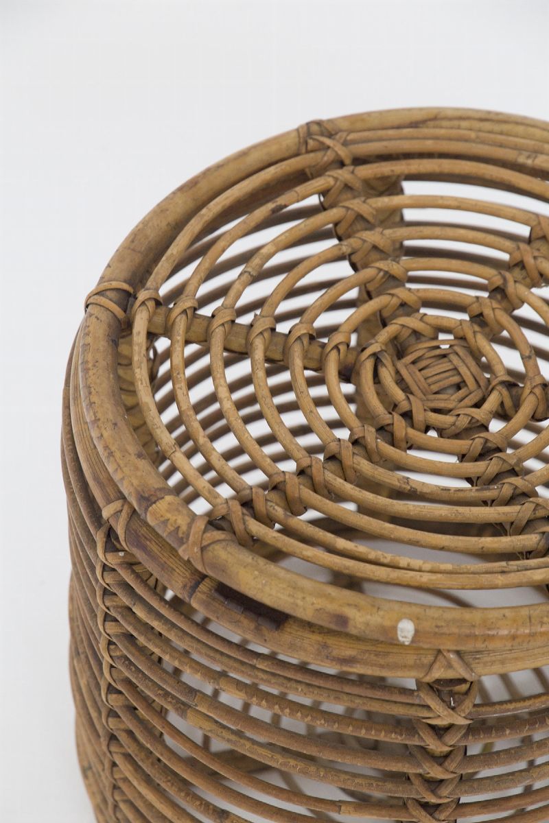 Pouf Italiano Contenitore in Vimini