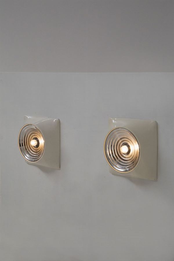 Pair of ma Muro Stilnovo wall sconces, branded